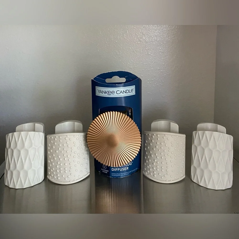 YANKEE CANDLE... White Diffusers with Gold Sun Elegant Diffuser